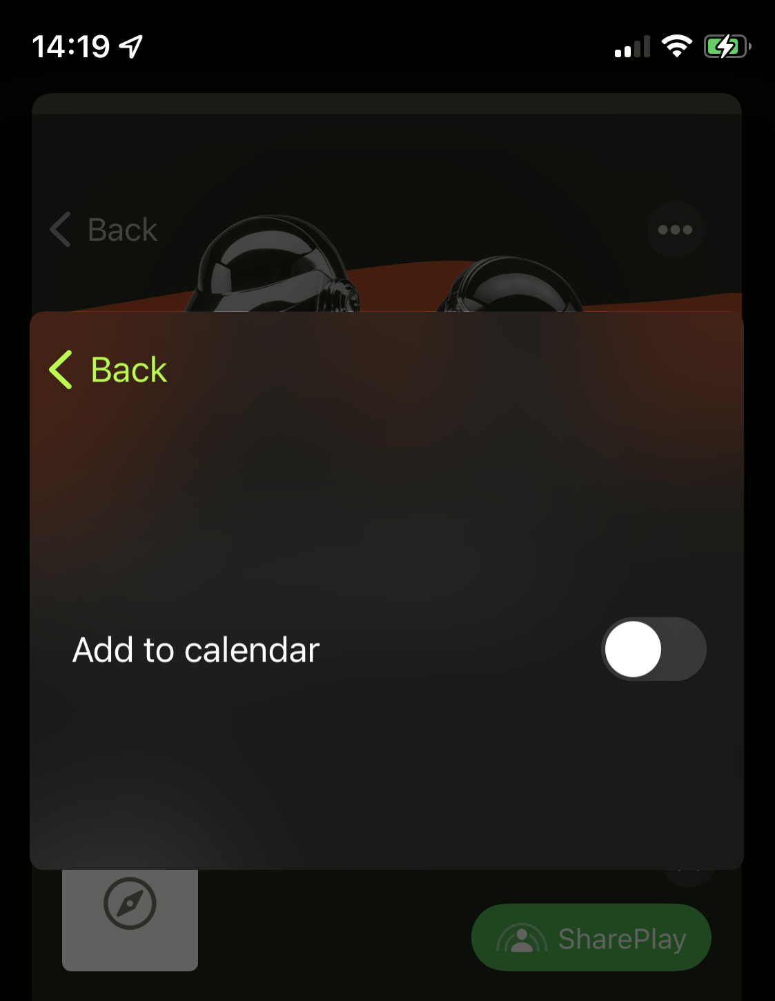 Tap on the toggle